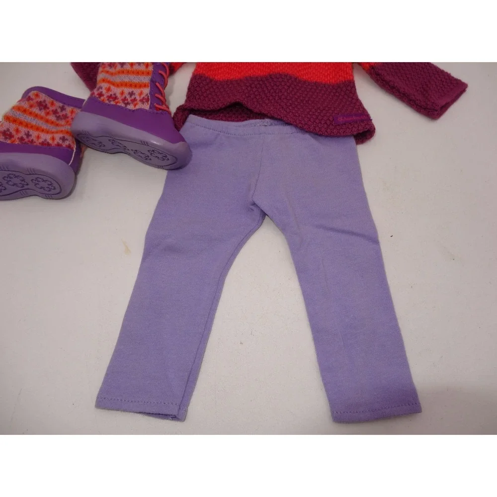 American Girl Doll Warm Winter Outfit Boots Shirt Pants and Book Set